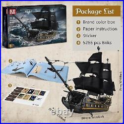 Mould King 13186 Pirates Ship Model Building Blocks Kits, MOC Large Black Pearl