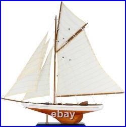 NAUTIMALL 25 Wooden Sailboat Model Classic Columbia America's Cup Ship Nautical NAUTIMALL 25 Wooden Sailboat Model Classic Columbia America's Cup Ship Nautical