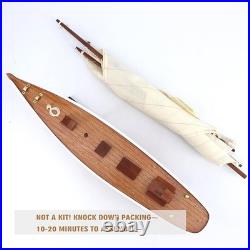 NAUTIMALL 25 Wooden Sailboat Model Classic Columbia America's Cup Ship Nautical