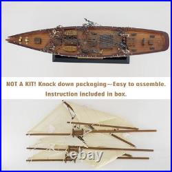 NAUTIMALL 25 Wooden Sailboat Model Sailing Yacht Atlantic Schooner Ship Scale
