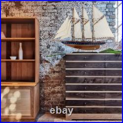 NAUTIMALL 25 Wooden Sailboat Model Sailing Yacht Atlantic Schooner Ship Scale