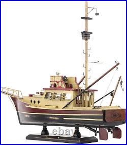 NAUTIMALL Jaws Orca Wooden Ship Model, Shark Fishing Boat, Pre-assembled, 15