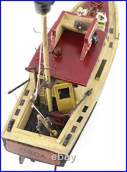 NAUTIMALL Jaws Orca Wooden Ship Model, Shark Fishing Boat, Pre-assembled, 15