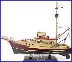 NAUTIMALL Jaws Orca Wooden Ship Model, Shark Fishing Boat, Pre-assembled, 15