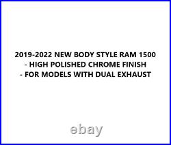 NEW Chrome Rear Bumper For 2019-2022 RAM 1500 Dual Exhaust SHIPS TODAY
