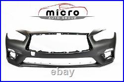 NEW Front Bumper Cover For 2018-2020 Infiniti Q50 Without Sensors SHIPS TODAY