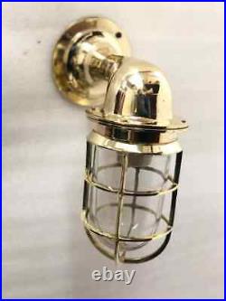 Nautical Model Marine Ship Bulkhead Wall Light Fixture Brass New 3 Piece