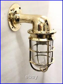 Nautical Model Marine Ship Bulkhead Wall Light Fixture Brass New 3 Piece