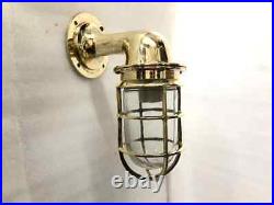 Nautical Model Marine Ship Bulkhead Wall Light Fixture Brass New 3 Piece