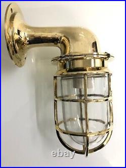 Nautical Model Marine Ship Bulkhead Wall Light Fixture Brass New 3 Piece