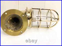 Nautical Model Marine Ship Bulkhead Wall Light Fixture Brass New 3 Piece