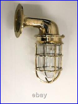 Nautical Model Marine Ship Bulkhead Wall Light Fixture Brass New 3 Piece