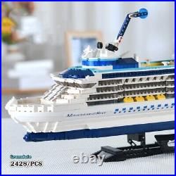 New Cruise Liner Ship Sailing Boat Mini Model Building Blocks Vessels Bricks Toy