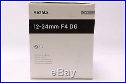 New! USA Model Sigma 12-24mm f/4 DG HSM Art Lens for Nikon F + FREE SHIP