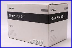 New! USA Model Sigma 20mm f/1.4 DG HSM Art Lens for Canon EF + FREE SHIP