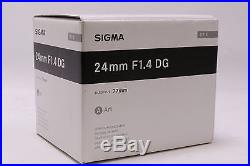 New! USA Model Sigma 24mm f/1.4 DG HSM Art Lens for Nikon F + FREE SHIP