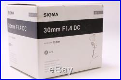 New! USA Model Sigma 30mm f/1.4 DC HSM Art Lens for Nikon + FREE SHIP