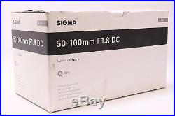 New! USA Model Sigma 50-100mm f/1.8 DC HSM Art Lens for Nikon F + FREE SHIP