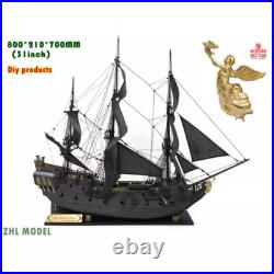 New ZHL The black Pearl Golden version 2023 wood model ship kit 31 inch Gifts