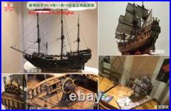 New ZHL The black Pearl Golden version 2023 wood model ship kit 31 inch Gifts