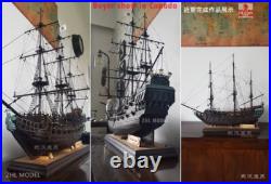 New ZHL The black Pearl Golden version 2023 wood model ship kit 31 inch Gifts