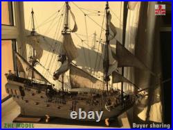 New ZHL The black Pearl Golden version 2023 wood model ship kit 31 inch Gifts