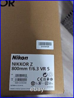 Nikon NIKKOR Z 800mm f/6.3 VR S USA model with free shipping