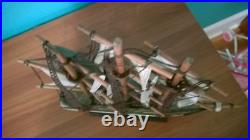 Old Vintage Model Sailing Ship The RED JACKET