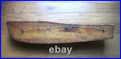 Original Real Wood Half Hull Ship Model Used For Building An Actual Working Boat
