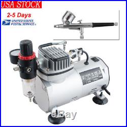PRO Airbrush Kit with Air Compressor Air Brush Gun Paint for Model Paint US SHIP