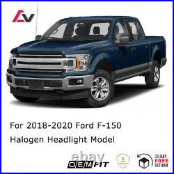 Pair Headlights For 2018 2019 2020 Ford F-150 F150 Halogen Car Front Lamps LH&RH