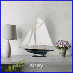 Pen Duick Painted Lightweight Wooden Ship Model With Metal Tilter & Hatches