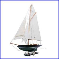 Pen Duick Painted Lightweight Wooden Ship Model With Metal Tilter & Hatches