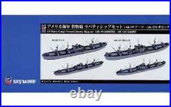 Plastic Model 1/700 Us Navy Cargo Ship Liberty 2 Boat Set Ak-99 Boots Ak-121 Zab