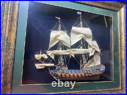 Prie Diestinacja Wooden Ship Model in Shadow Box