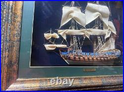 Prie Diestinacja Wooden Ship Model in Shadow Box