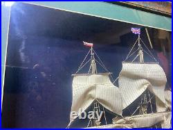 Prie Diestinacja Wooden Ship Model in Shadow Box