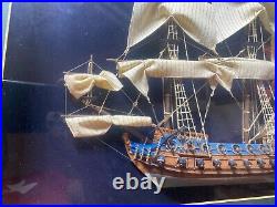 Prie Diestinacja Wooden Ship Model in Shadow Box