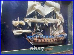 Prie Diestinacja Wooden Ship Model in Shadow Box