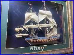 Prie Diestinacja Wooden Ship Model in Shadow Box