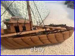 Prison Folk Art Matchstick Model Boat Ship Maritime made with matches NC Rare