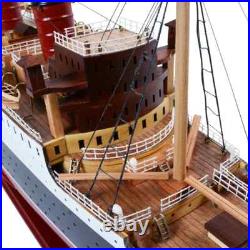 RMS Queen Mary Ocean Liner Wooden Model 40 Cunard Cruise Ship Handcrafted New