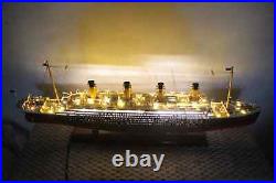 RMS Titanic Wooden Ship Model With Lights RMS Titanic Model Ship