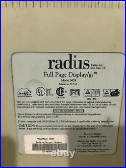Radius Full Page Display/ gs Model 0424 MADE IN U. S. A FREE SHIPPING