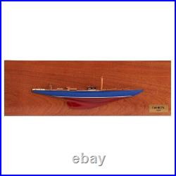 Rainbow Half Hull Wooden Model Ship 60cm Length Nautical Decor for Home