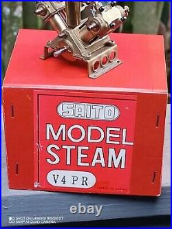 Rare Saito Steam Engine 4 Cylinder V4RP Mint For Boat Ship Model Unused