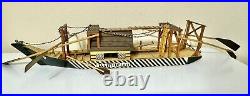 Rare Ulmer Schachtel Wood German Boat Ship Danube River Barge Vintage 21 Label