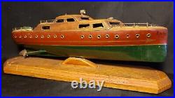 Rare Vintage 1950s Wooden Boat Model