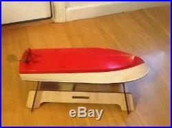 Rare vintage 1950s wooden speed boat for parts or repair