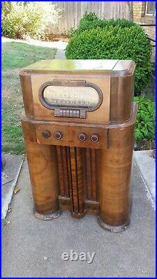Rca Victor Model 19 K Tube Radio For Restoration No Shipping Art Deco